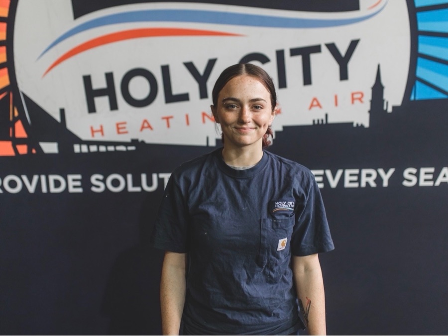 Emily Sprinkle, Lead Install Technician at Holy City Heating & Air
